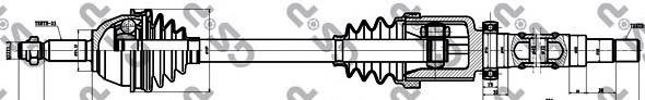 299042 GSP semieixo (acionador dianteiro direito)