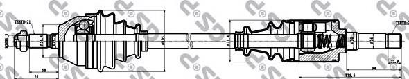 Полуось (привод) передняя правая 210085 GSP