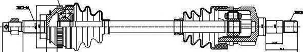 Левая полуось 208024 GSP