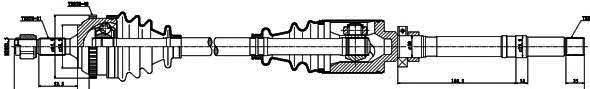 Полуось (привод) передняя правая 000032737R Peugeot/Citroen