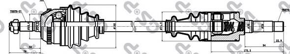 Полуось (привод) передняя правая 210042 GSP