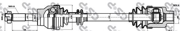 235010 GSP semieixo (acionador dianteiro)