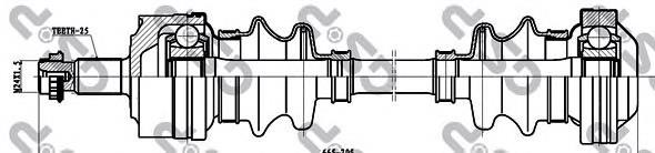 Semieixo traseiro Mercedes E A124