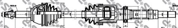 Правая полуось 218142 GSP