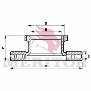 Передние тормозные диски MBR5014 Arvin Meritor