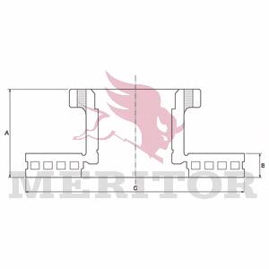 MBR5032 Arvin Meritor диск тормозной передний