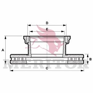 MBR5071 Arvin Meritor disco do freio traseiro