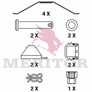 MDP3167K Arvin Meritor sapatas do freio traseiras de disco