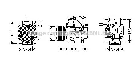 MZK208 Prasco compressor de aparelho de ar condicionado