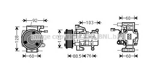 MZK251 Prasco compressor de aparelho de ar condicionado