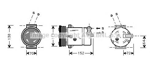 OLK279 Prasco compressor de aparelho de ar condicionado