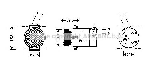 OLK273 Prasco compressor de aparelho de ar condicionado