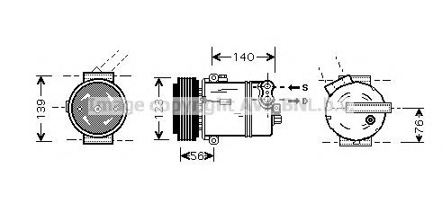 Компрессор кондиционера OLK463 Prasco