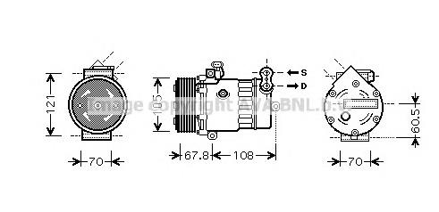 OLK477 Prasco compressor de aparelho de ar condicionado