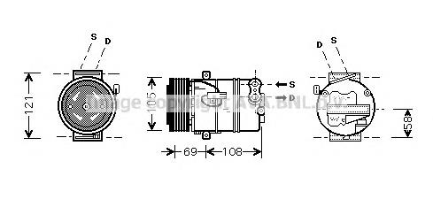 OLK445 Prasco компрессор кондиционера