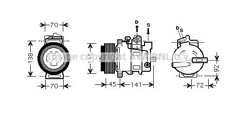 Компрессор кондиционера MSK439 Prasco