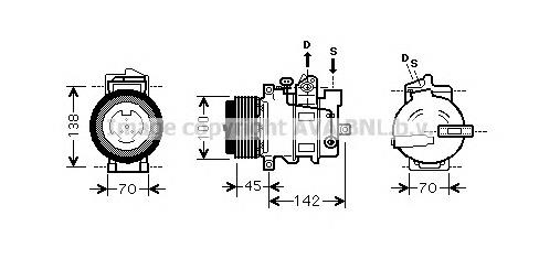 MSK430 Prasco compressor de aparelho de ar condicionado