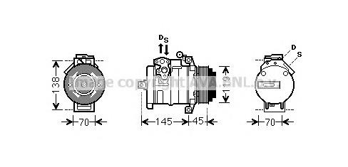 Компрессор кондиционера MSK530 Prasco