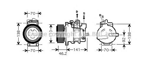 MSK091 Prasco compressor de aparelho de ar condicionado