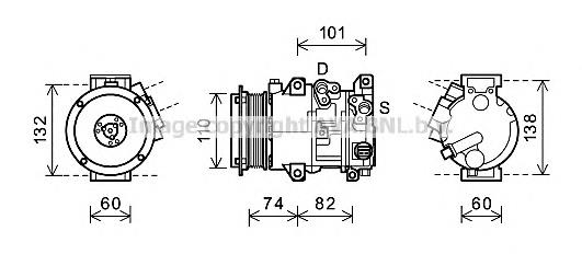 TOK628 Prasco compressor de aparelho de ar condicionado