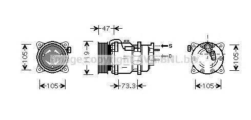 PEK242 Prasco compressor de aparelho de ar condicionado