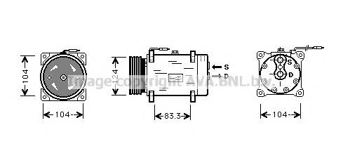 Компрессор кондиционера RTK038 Prasco