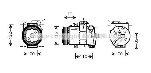 SAAK018 Prasco compressor de aparelho de ar condicionado