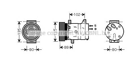 Компрессор кондиционера RTK367 Prasco