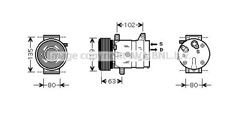 Компрессор кондиционера RTK440 Prasco