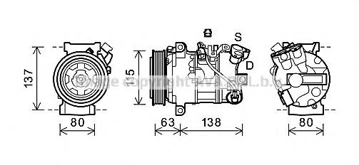 RTK491 Prasco compressor de aparelho de ar condicionado