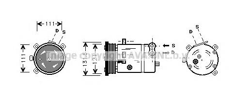 Компрессор кондиционера DWK038 Prasco