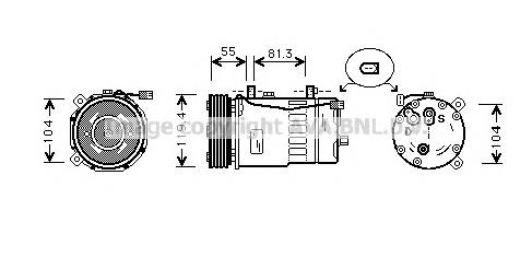 AIAK003 Prasco compressor de aparelho de ar condicionado