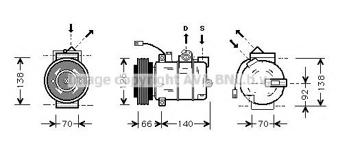 AIAK150 Prasco compressor de aparelho de ar condicionado