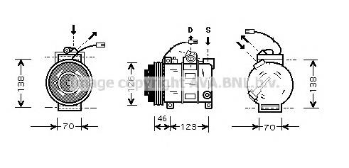 AIAK015 Prasco compressor de aparelho de ar condicionado