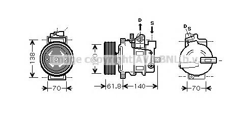 AIK263 Prasco compressor de aparelho de ar condicionado