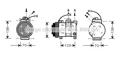 AIK015 Prasco compressor de aparelho de ar condicionado