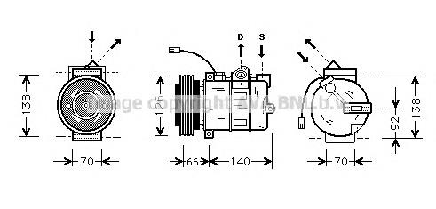 AIK150 Prasco compressor de aparelho de ar condicionado