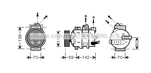 AIK349 Prasco compressor de aparelho de ar condicionado