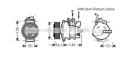 AIK330 Prasco compressor de aparelho de ar condicionado