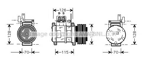 Компрессор кондиционера BWK073 Prasco