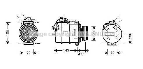 Компрессор кондиционера BWK306 Prasco