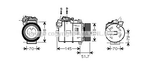 Компрессор кондиционера BWK329 Prasco