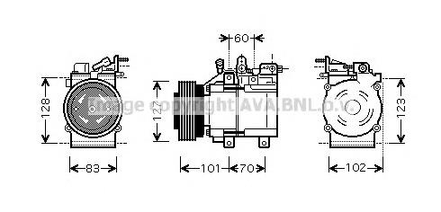 HYK123 Prasco compressor de aparelho de ar condicionado