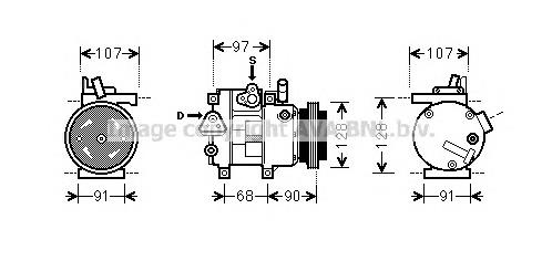 HYK215 Prasco compressor de aparelho de ar condicionado