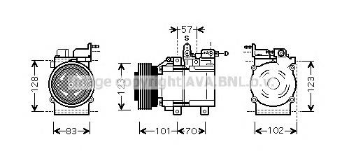 HYK209 Prasco compressor de aparelho de ar condicionado