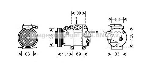 Компрессор кондиционера HYK240 Prasco