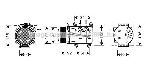 FDK171 Prasco compressor de aparelho de ar condicionado