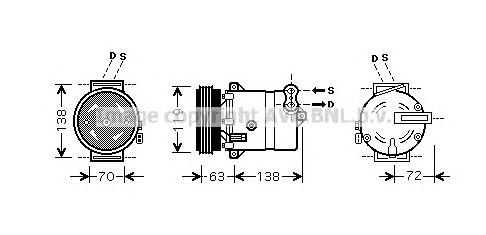 FTK334 Prasco compressor de aparelho de ar condicionado