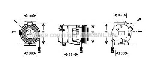 FTK050 Prasco compressor de aparelho de ar condicionado