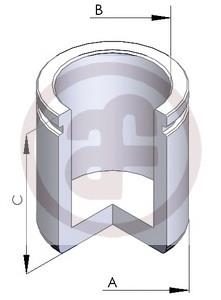 Pistão de suporte do freio dianteiro D025231 Autofren